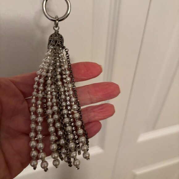 Faux Pearl and Rhinestone Adjustable Belt - Picture 7 of 13